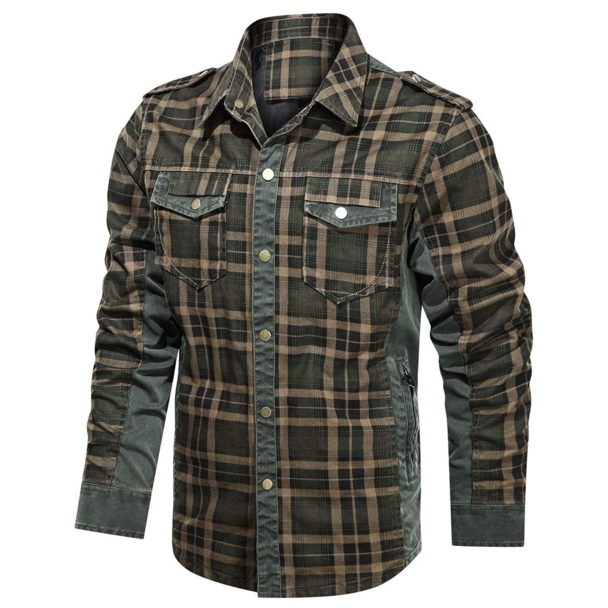 Flannel Style Long Sleeve Button Down Shirt for Men | Casual Wear