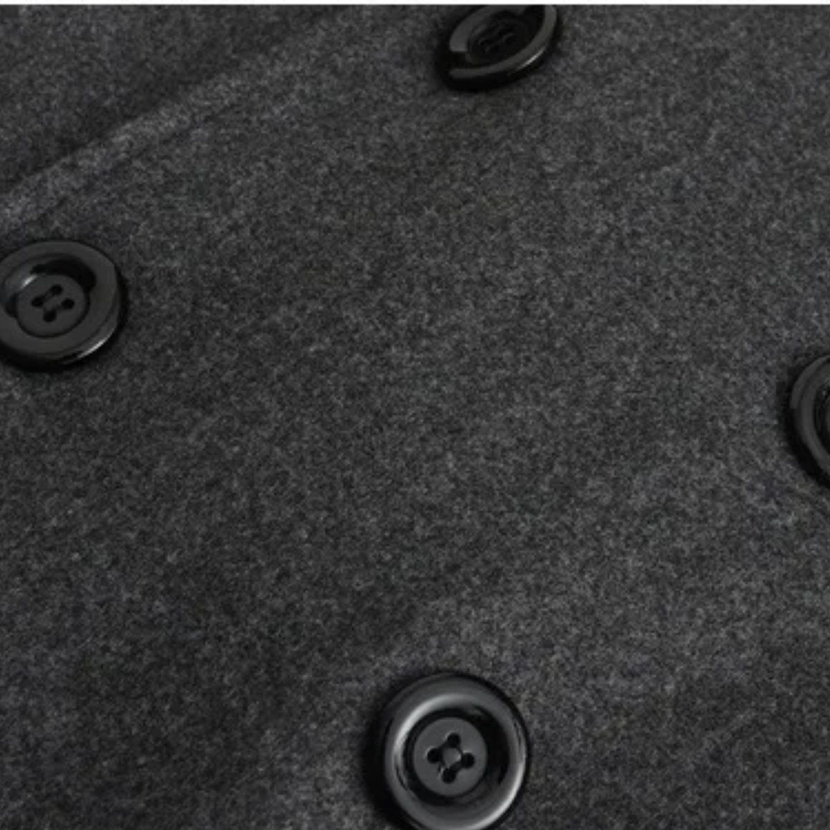 Men's Double Breasted Wool Coat Gray Long