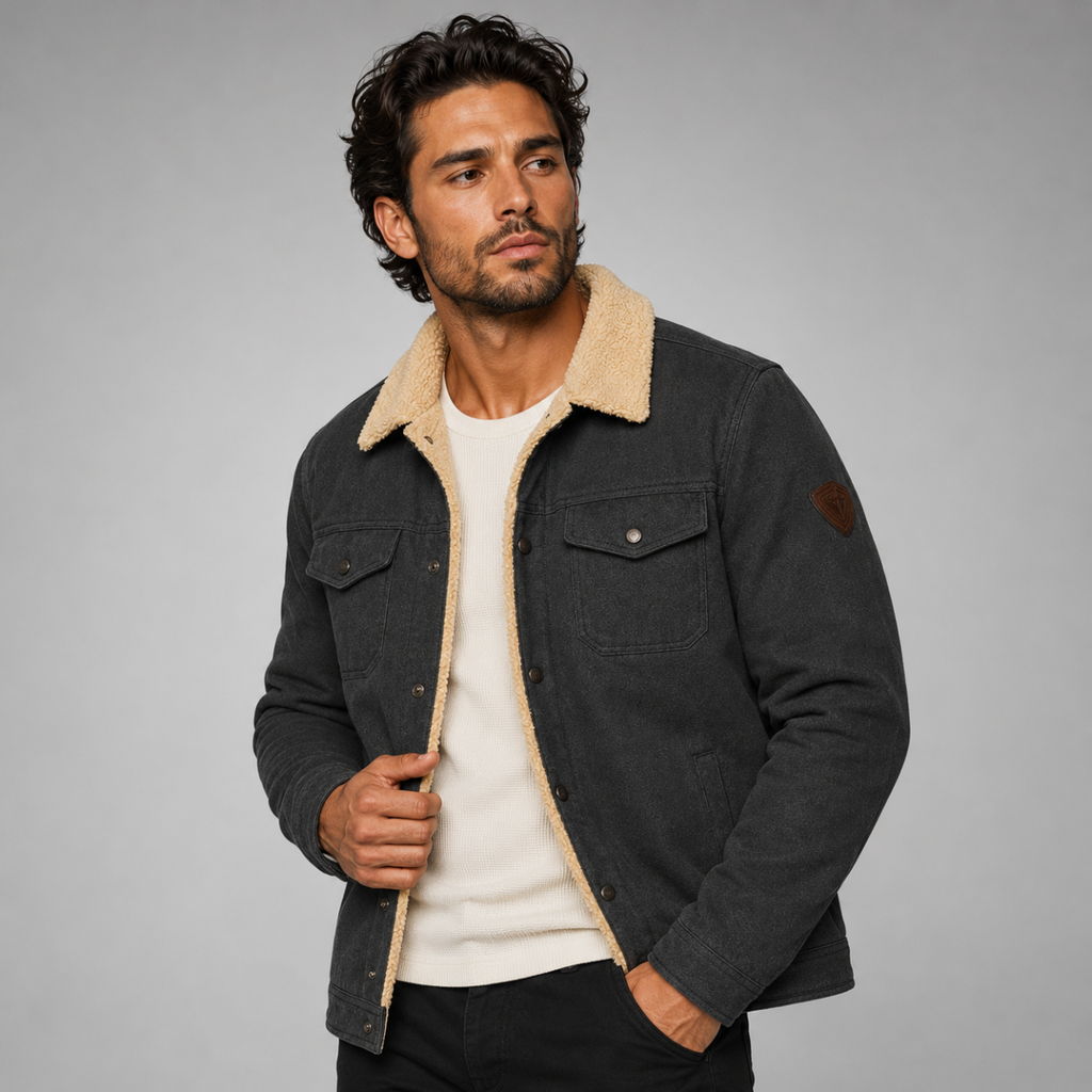 Men's Fleece Lined Outdoor Jacket | Modern & Warm