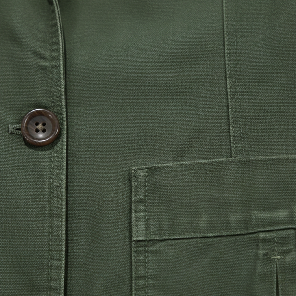 Men's Casual Cotton Blazer Olive Green Lined