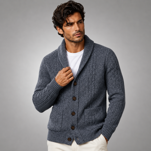 100% Cashmere Cardigan for Men