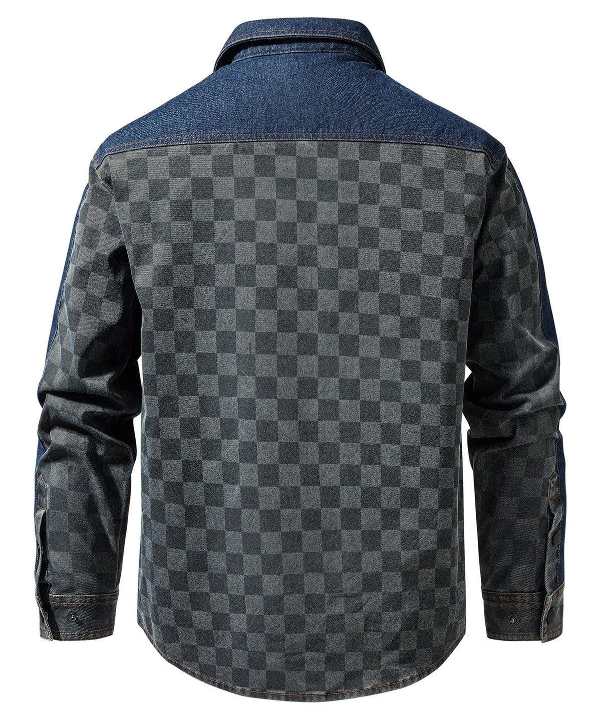Grey Checked Shirt Jacket for Men | Casual Layering