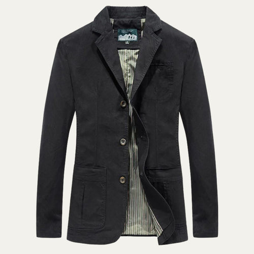 Men's Casual Cotton Blazer Olive Green Lined