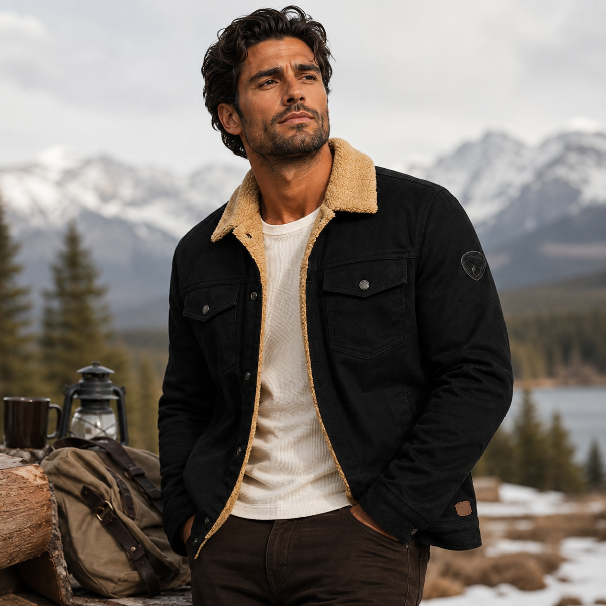 Men's Fleece Lined Outdoor Jacket | Modern & Warm