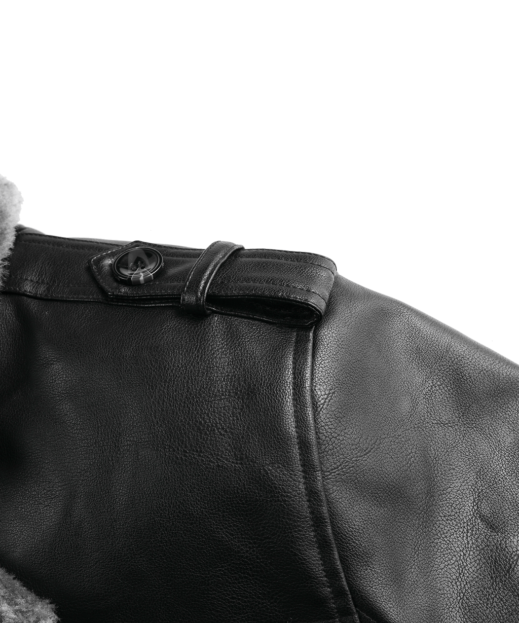 PU Leather Winter Coat for Men | Cold Weather Outerwear