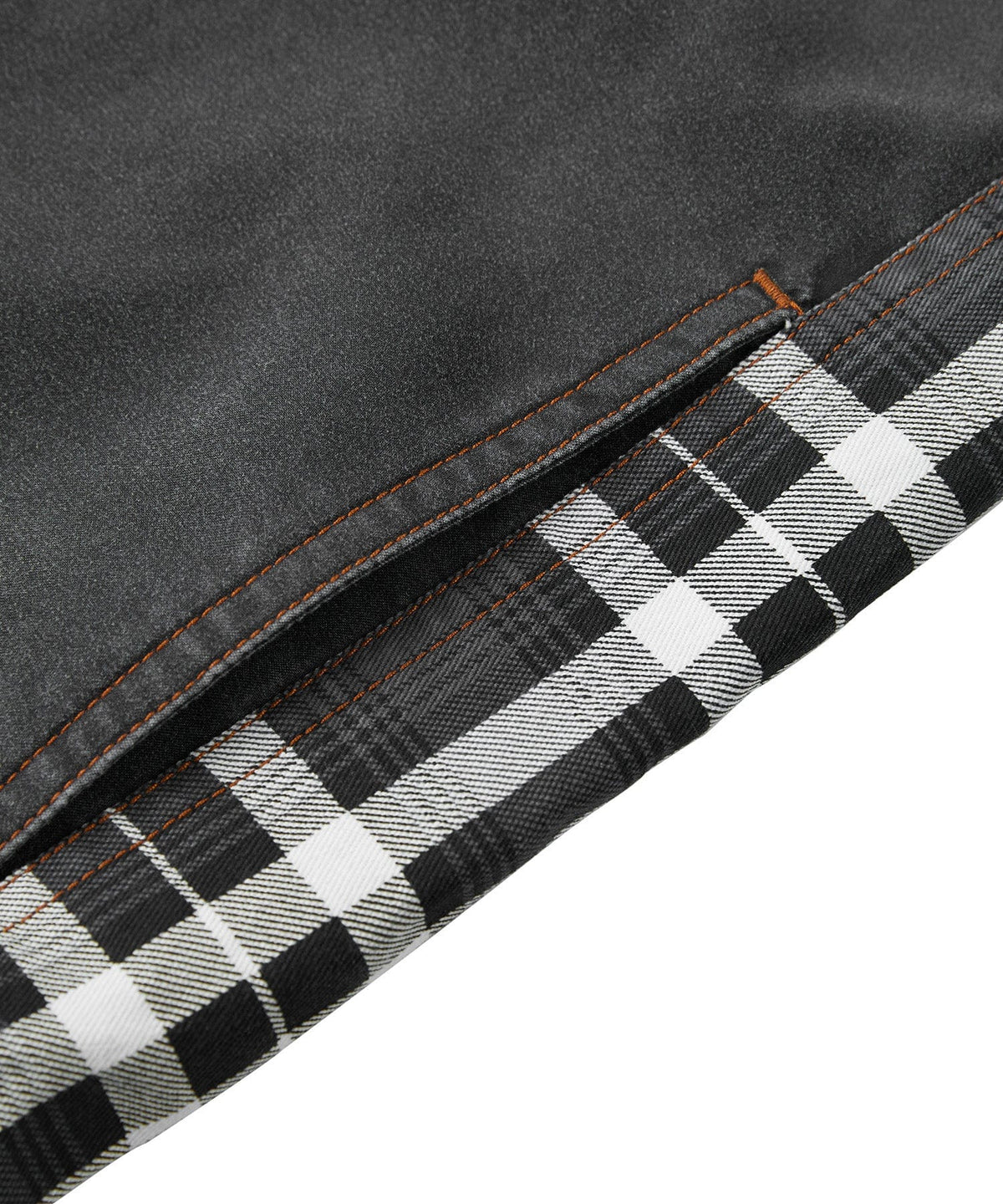 Distressed Canvas Jacket with Plaid Lined Hood for Men | Casual Wear