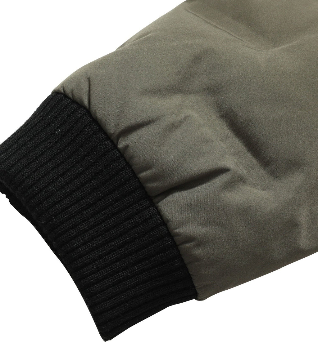 Army Green Insulated Puffer Bomber Jacket for Men | Winter Outerwear