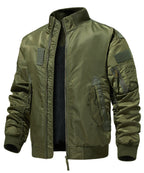 Military Style Multi Pocket Bomber Jacket for Men | Casual Wear