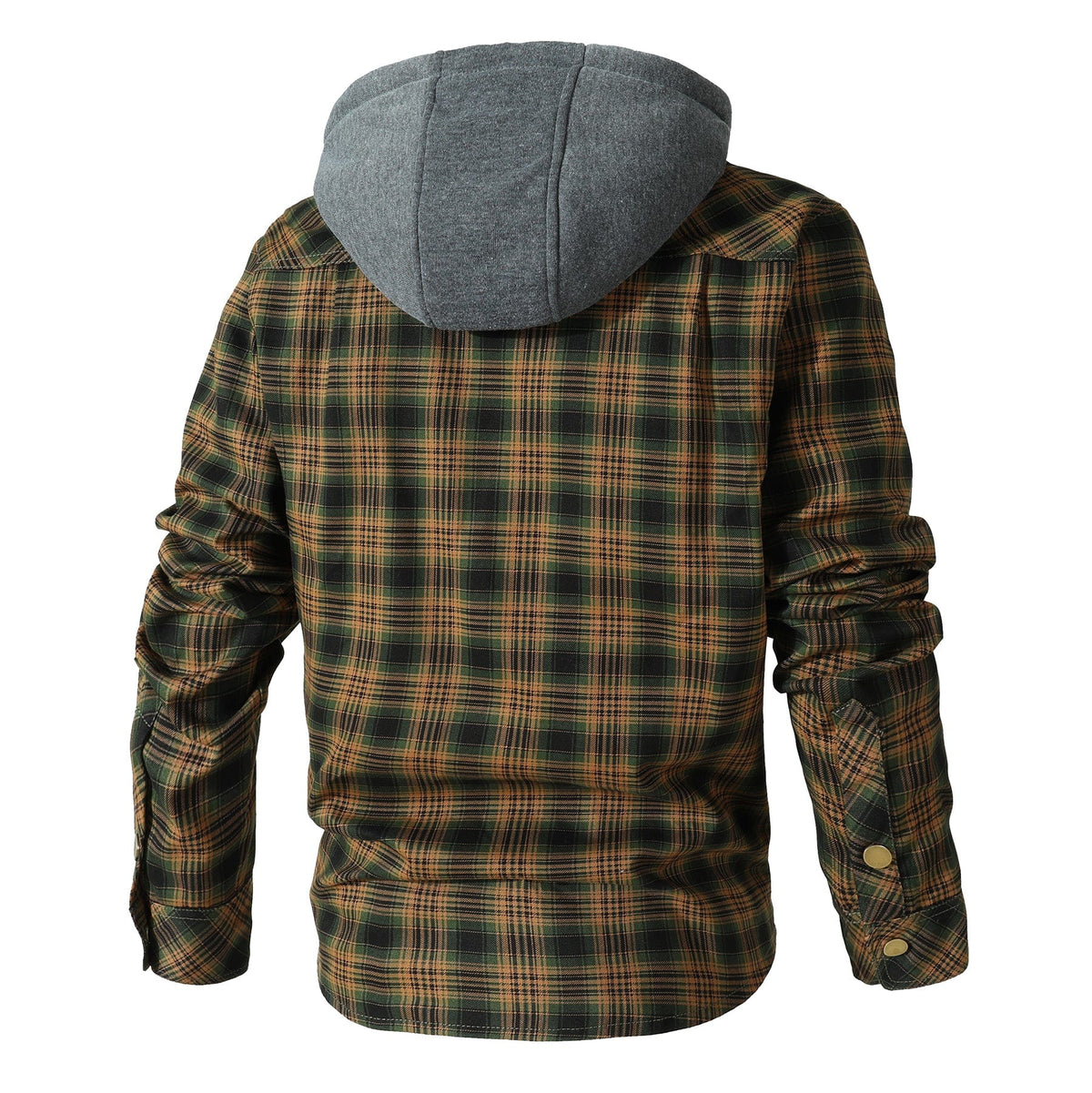 Quilted Insulated Hooded Flannel Jacket for Men | Outdoor Wear