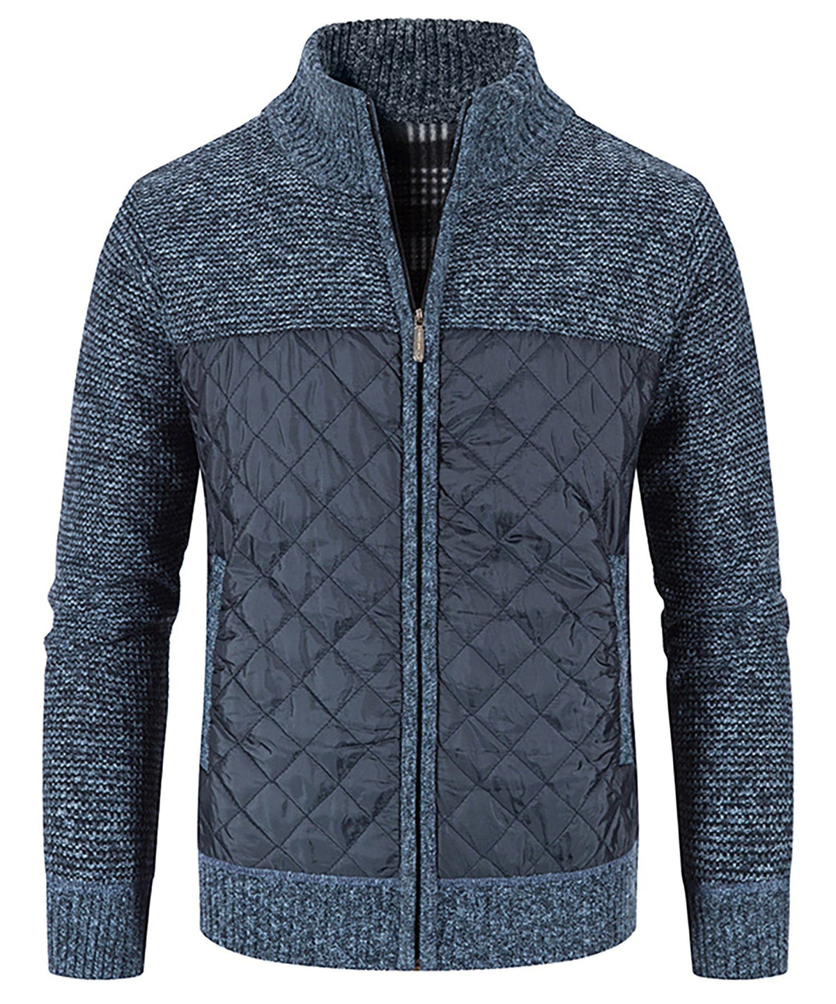 Knit Body Quilted Panel Hybrid Jacket for Men | Cool Weather Layering