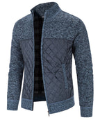 Knit Body Quilted Panel Hybrid Jacket for Men | Cool Weather Layering