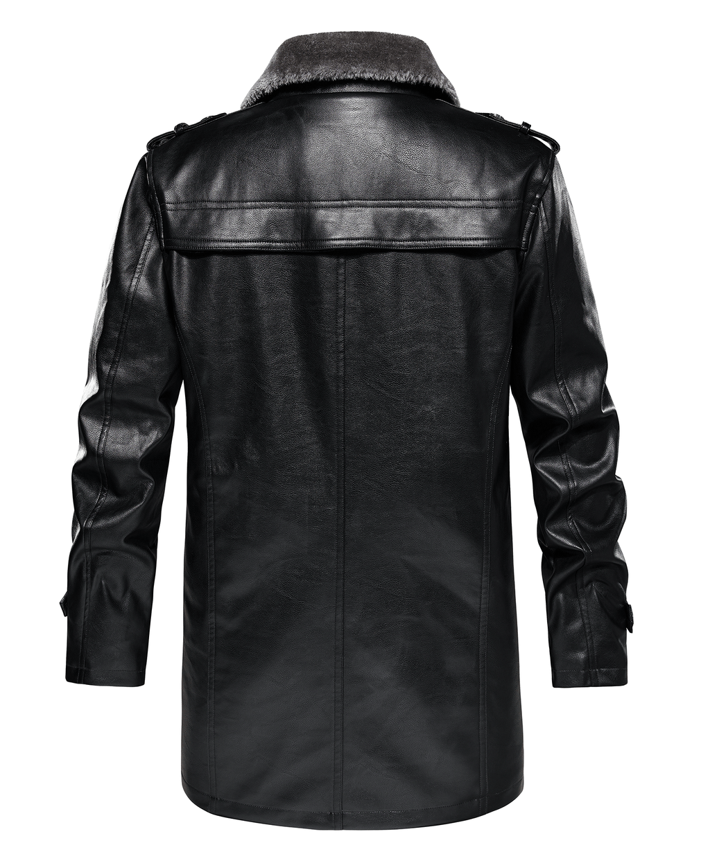 PU Leather Winter Coat for Men | Cold Weather Outerwear