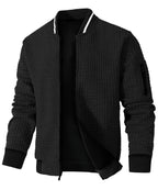 Minimalist Lightweight Zip Up Jacket with Sleeve Pocket for Men | Commuter Wear