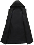 Hooded Longline Quilted Vest with Zip Pockets for Men | Urban Layering