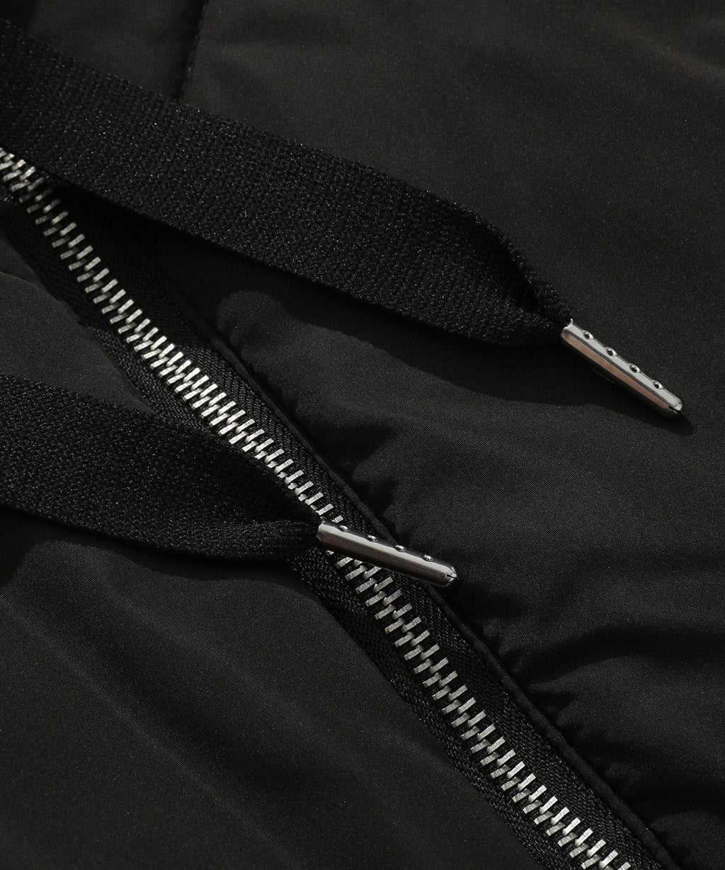 Hooded Longline Quilted Vest with Zip Pockets for Men | Urban Layering