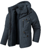 Heavyweight Fleece Lined Hooded Work Jacket for Men | Cold Weather
