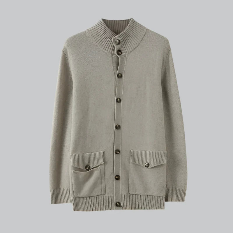 Cashmere Button Up Cardigan for Men | Autumn and Winter Wear