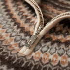 Fair Isle Yoke Quarter Zip Cashmere Blend Sweater for Men | Winter Layering