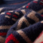Jacquard Diamond Pattern Cashmere Blend Sweater for Men | Casual Wear