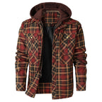 Quilted Insulated Hooded Flannel Jacket for Men | Outdoor Wear