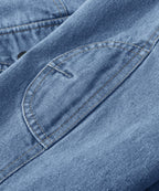 Flannel Lined Button Front Denim Shirt Jacket for Men | Cool Weather