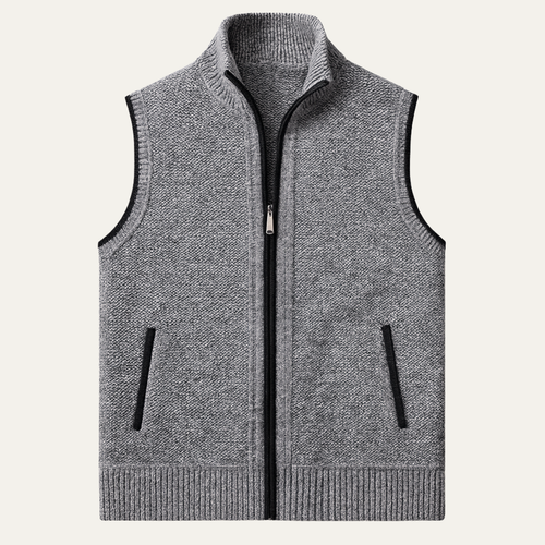 The Ridgecrest Men’s Business Casual Knit Zip Up Sweater Vest