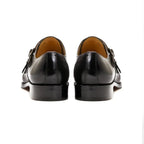 Genuine Leather Double Monk Strap Shoes for Men | Business and Formal Wear