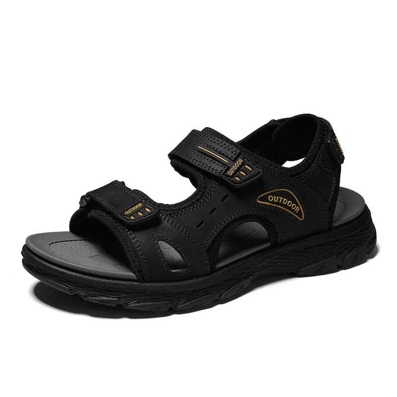 Genuine Leather Adjustable Strap Sandals for Men | Summer and Travel Wear