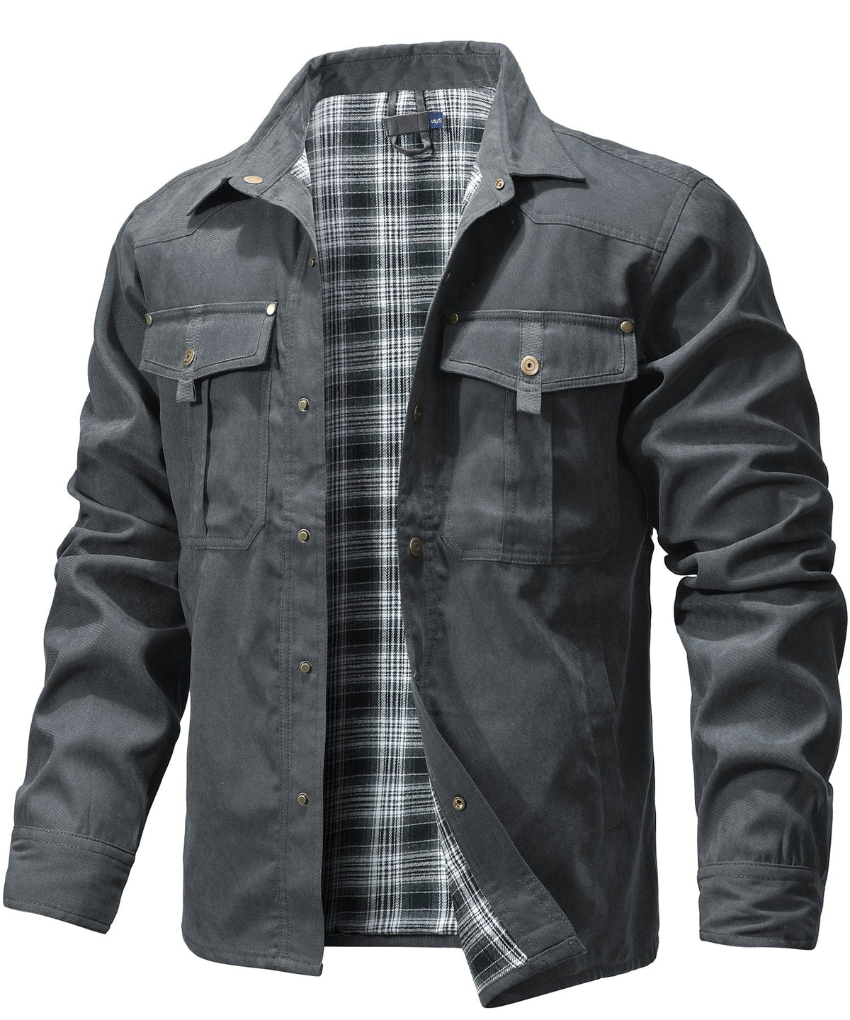 Flannel Lined Dual Chest Pocket Jacket for Men | Multi-Season Wear