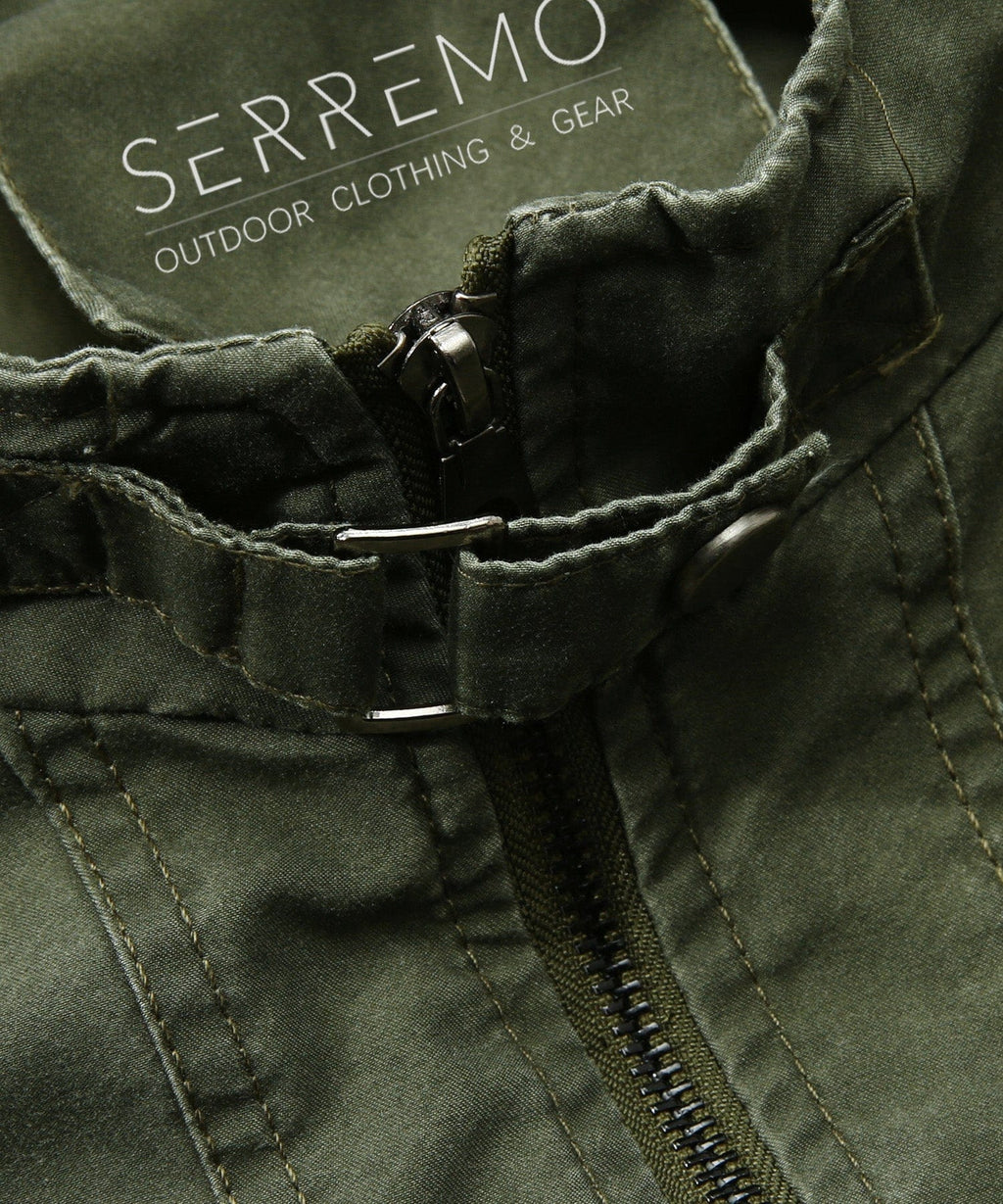 Washed Canvas Quilted Shoulder Moto Jacket for Men | Casual Wear