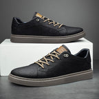 Italian Leather Lace Up Sneakers for Men | Smart Casual Wear