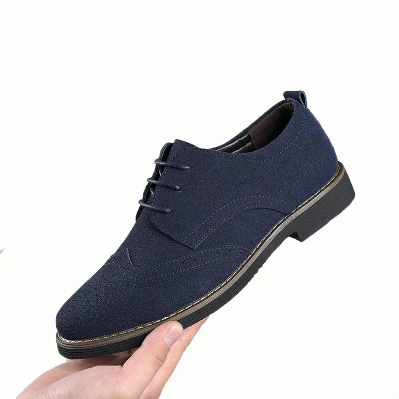 Perforated Leather Brogue Oxford Shoes for Men | Business and Formal Wear