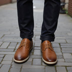 Minimalist Leather Casual Sneakers for Men | Smart Casual Wear