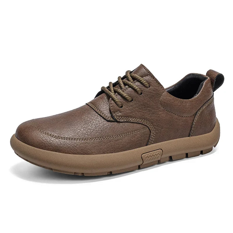 Leather Lace Up Walking Sneakers for Men | Travel and City Wear