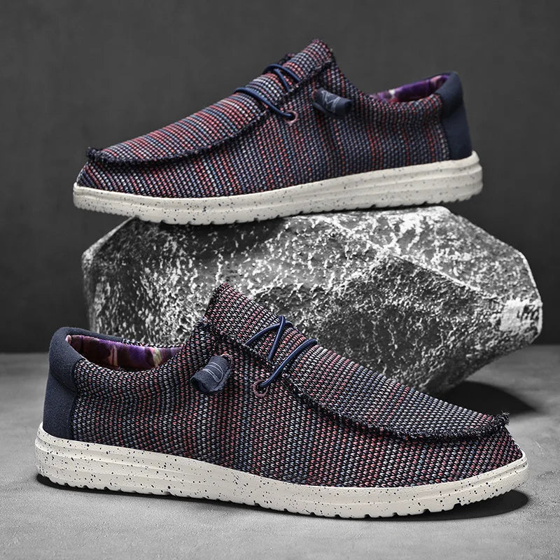 Lightweight Knit Flat Sneakers for Men | Travel and Weekend Wear