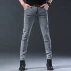Stone Grey Wash Straight Leg Slim Fit Jeans for Men | Everyday Wear