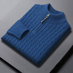 Men’s Cable Knit Quarter-Zip Sweater
