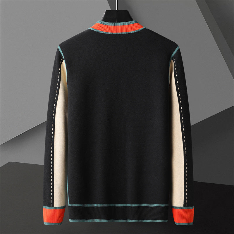 Heritage Colourblock Knit Cardigan for Men | Casual and Office Wear