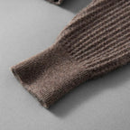Baby Cashmere Ribbed Mock Neck Sweater for Men | Autumn and Winter Layering