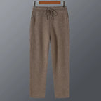 Merino Wool Knit Tapered Joggers for Men | Winter Loungewear