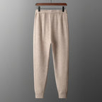 Merino Wool Knit Tapered Sweatpants for Men | Autumn and Winter Wear