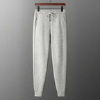 Merino Wool Knit Tapered Sweatpants for Men | Autumn and Winter Wear