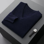 Merino Wool V Neck Sweater for Men | Business and Casual Wear