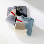 Abstract Pattern Colour Block Knit Sweater for Men | Casual Wear
