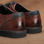 Premium Leather Low Top Lace Up Sneakers for Men | Urban Wear