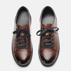 Premium Leather Low Top Lace Up Sneakers for Men | Urban Wear