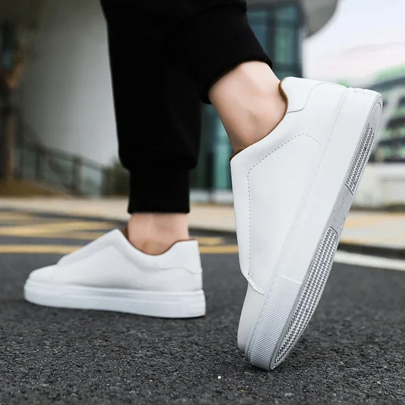 Handmade Full Grain Leather Slip On Sneakers for Men | Minimalist Style