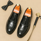 White Leather Brogue Oxford Shoes for Men | Weddings and Business Wear
