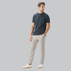 Dirt Repellent Slim Fit Stretch Trousers for Men | Office and Outdoor Wear