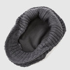 Cable Knit Cap with Fleece Lining